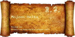 Mojzes Helka névjegykártya